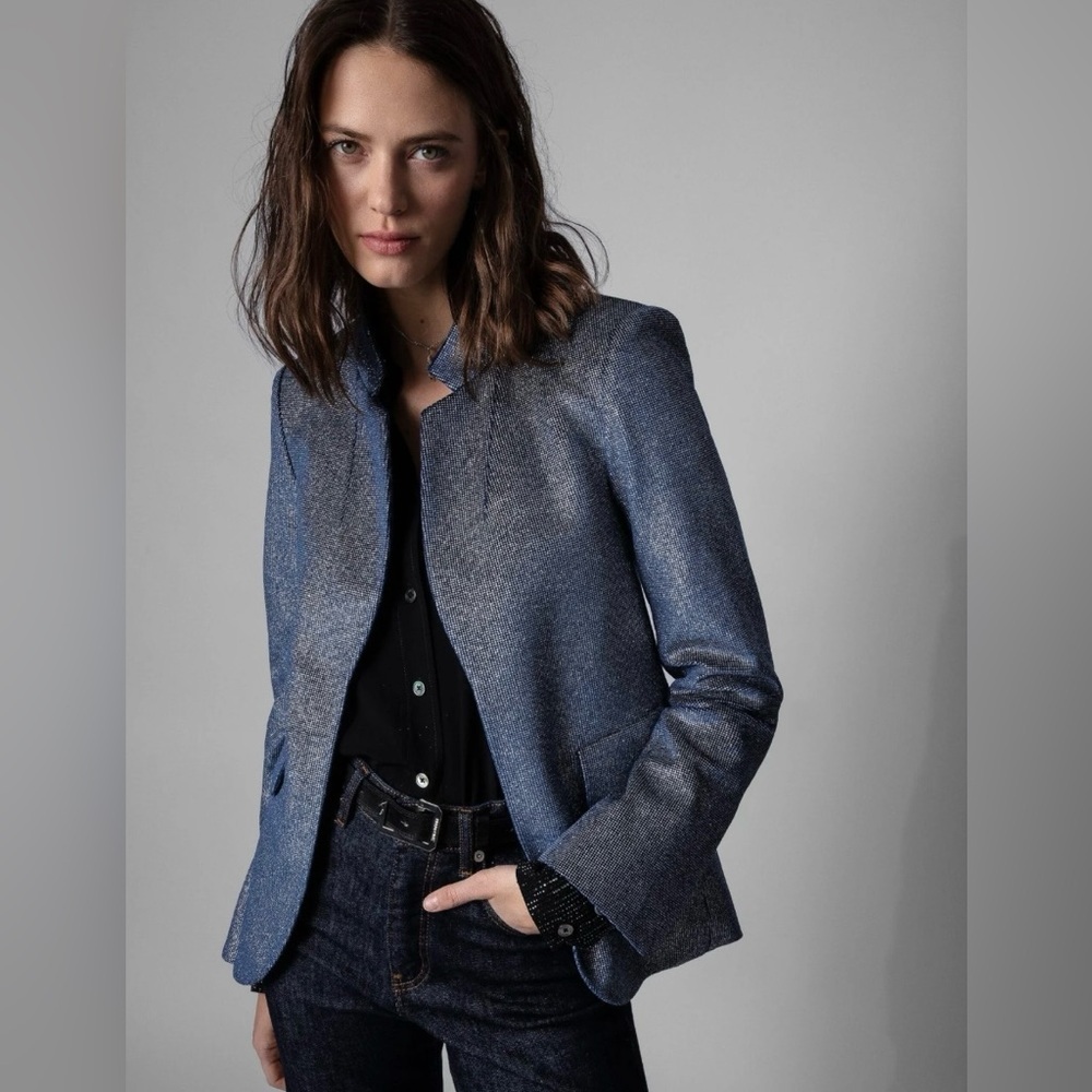 Zadig & Voltaire Very Velours Sparkle Blazer NWT - Picture 2 of 6